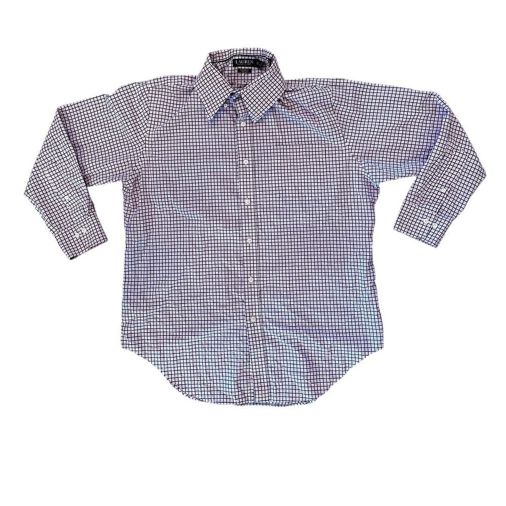 Lauren Ralph Lauren Mens Classic Fit Non Iron Check Button Down Shirt 16.5 32/33